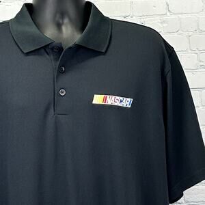 NASCAR Golf Polo Shirt Gray Antigua Motorsports Auto Racing Mens XL X-Large